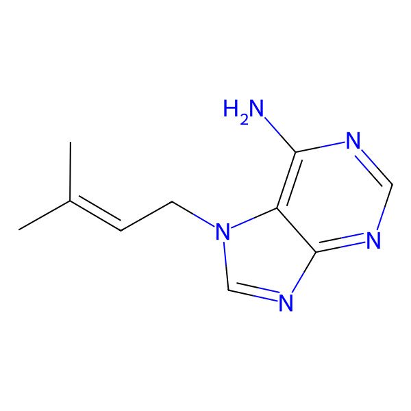 2D Structure of 6-Amino-7-(3-dimethylallyl)purine