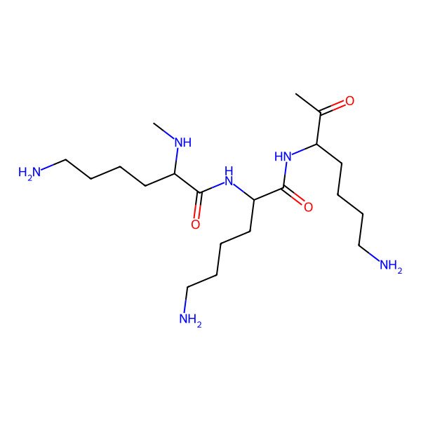 2D Structure of 6-amino-N-[6-amino-1-[(7-amino-2-oxoheptan-3-yl)amino]-1-oxohexan-2-yl]-2-(methylamino)hexanamide