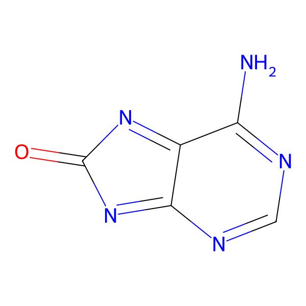 2D Structure of 6-Aminopurin-8-one
