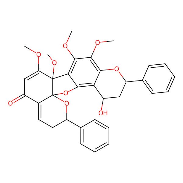 2D Structure of 6-Benzofuranol, 2-(2-hydroxy-4-methoxyphenyl)-
