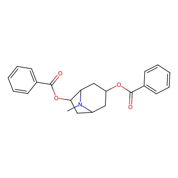 2D Structure of (6-Benzoyloxy-8-methyl-8-azabicyclo[3.2.1]octan-3-yl) benzoate