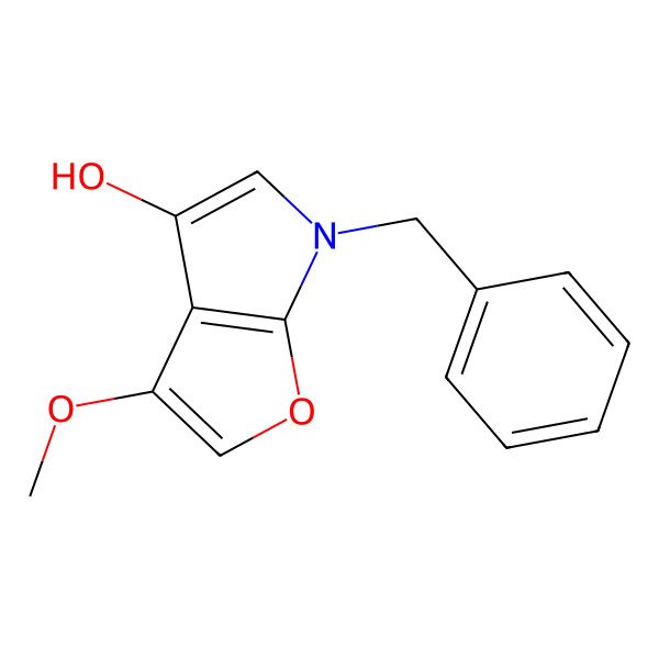 2D Structure of 6-Benzyl-3-methoxyfuro[2,3-b]pyrrol-4-ol