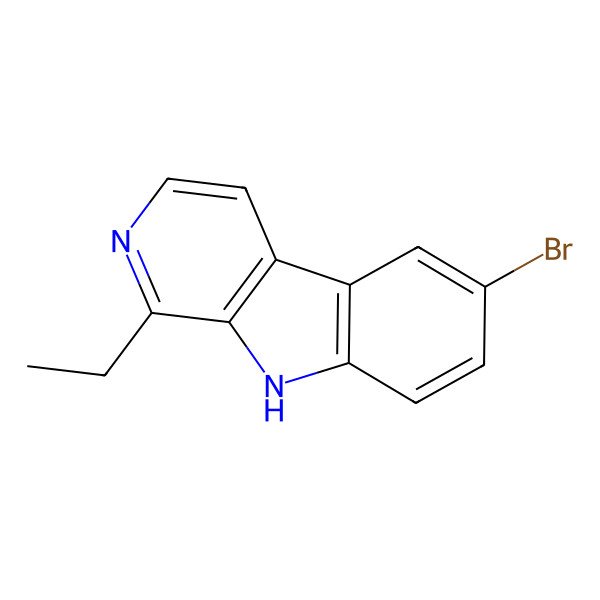 2D Structure of 6-bromo-1-ethyl-9H-pyrido[3,4-b]indole