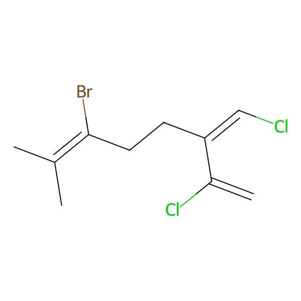 2D Structure of 6-Bromo-2-chloro-3-(chloromethylidene)-7-methylocta-1,6-diene