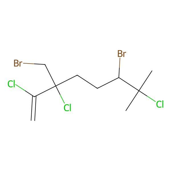 2D Structure of 6-Bromo-3-(bromomethyl)-2,3,7-trichloro-7-methyloct-1-ene