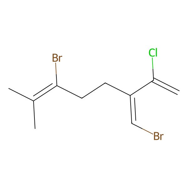 2D Structure of 6-Bromo-3-(bromomethylidene)-2-chloro-7-methylocta-1,6-diene
