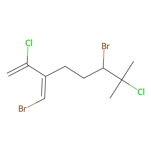 2D Structure of 6-Bromo-3-(bromomethylidene)-2,7-dichloro-7-methyloct-1-ene