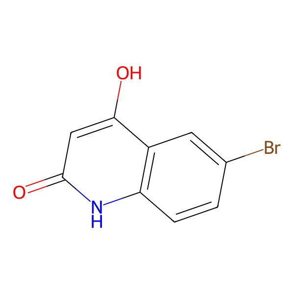 2D Structure of 6-Bromo-4-hydroxyquinolin-2(1H)-one