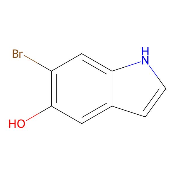 2D Structure of 6-Bromo-5-hydroxyindole