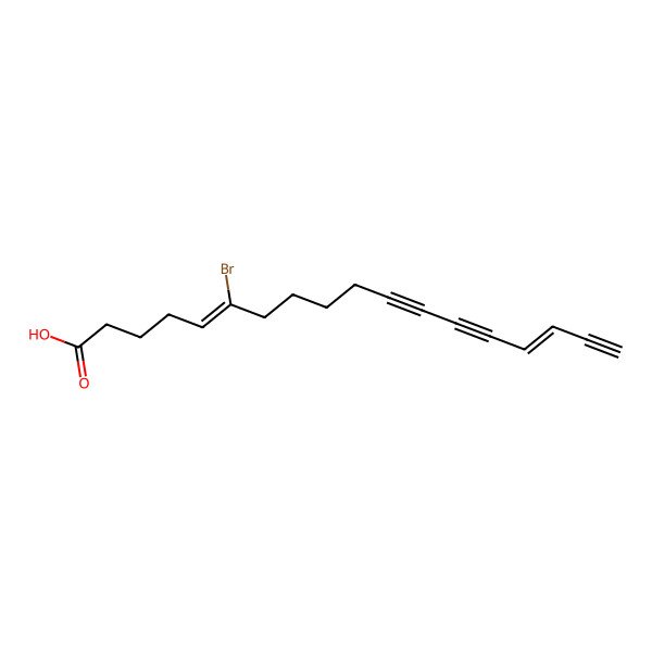 2D Structure of 6-bromo-(5E,15Z)-octadeca-5,15-diene-11,13,17-triynoic acid methyl ester