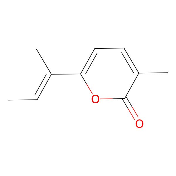 2D Structure of 6-(But-2-en-2-yl)-3-methyl-2H-pyran-2-one