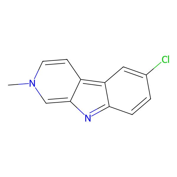 2D Structure of 6-Chloro-2-methylpyrido[3,4-b]indole