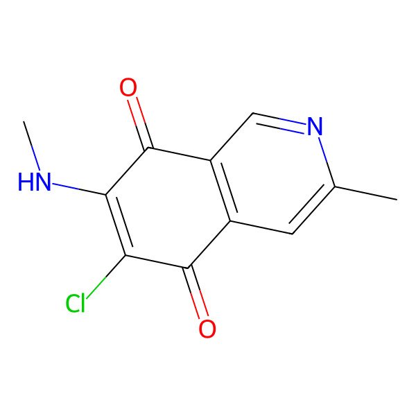 2D Structure of 6-Chloro-3-methyl-7-(methylamino)isoquinoline-5,8-dione