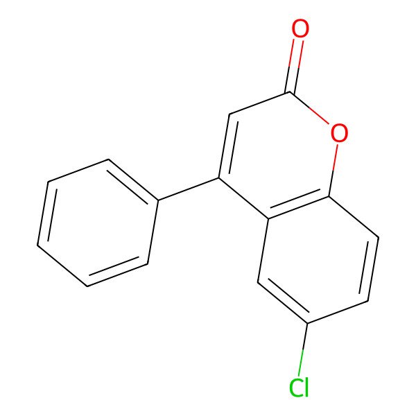 2D Structure of 6-chloro-4-phenyl-2H-chromen-2-one