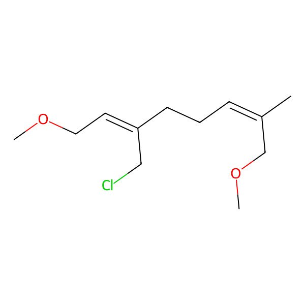2D Structure of 6-(Chloromethyl)-1,8-dimethoxy-2-methylocta-2,6-diene