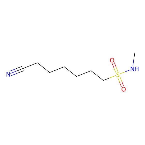 2D Structure of 6-cyano-N-methylhexane-1-sulfonamide