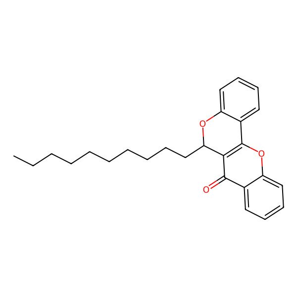 2D Structure of 6-decyl-6H-chromeno[4,3-b]chromen-7-one
