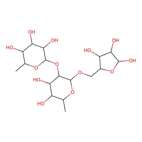 2D Structure of 6-deoxy-Hex(?1-2)6-deoxy-Hex(?1-5)Penf
