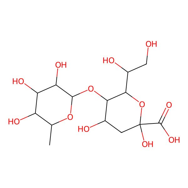 2D Structure of 6-deoxy-Hex(?1-5)3-deoxy-Oct2ulo-onic