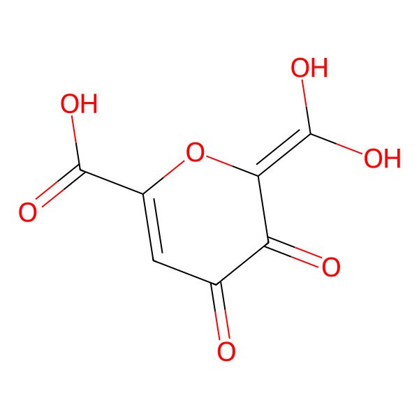 2D Structure of 6-(dihydroxymethylidene)-4,5-dioxopyran-2-carboxylic acid