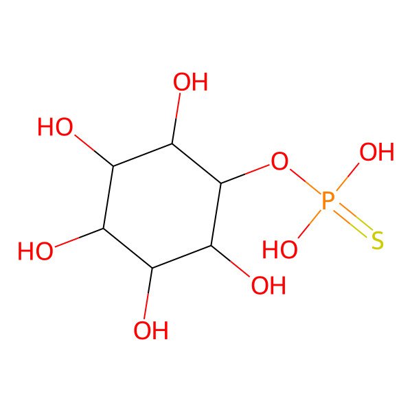 2D Structure of 6-Dihydroxyphosphinothioyloxycyclohexane-1,2,3,4,5-pentol