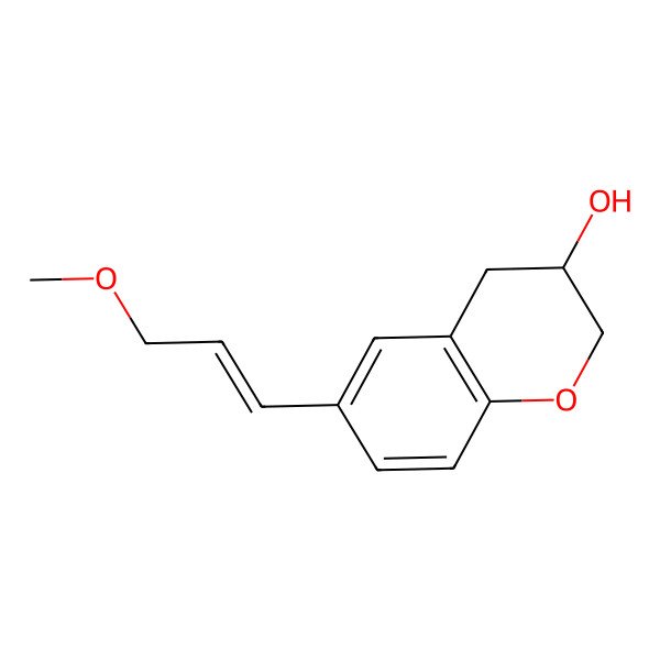 2D Structure of 6-[(E)-3-methoxyprop-1-enyl]-3,4-dihydro-2H-chromen-3-ol