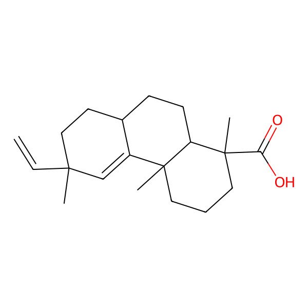 2D Structure of 6-ethenyl-1,4a,6-trimethyl-3,4,7,8,8a,9,10,10a-octahydro-2H-phenanthrene-1-carboxylic acid
