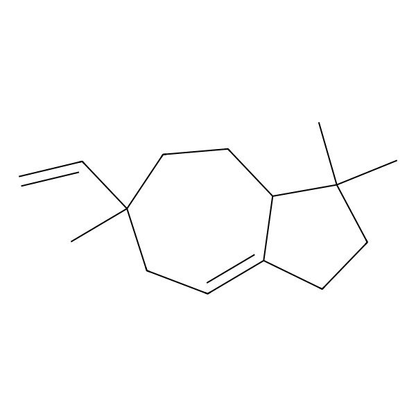 2D Structure of 6-Ethenyl-3,3,6-trimethyl-1,2,3a,4,5,7-hexahydroazulene