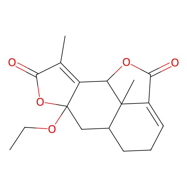 2D Structure of 6-Ethoxy-3,15-dimethyl-5,14-dioxatetracyclo[6.6.1.02,6.012,15]pentadeca-2,11-diene-4,13-dione