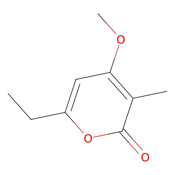 2D Structure of 6-Ethyl-4-methoxy-3-methylpyran-2-one