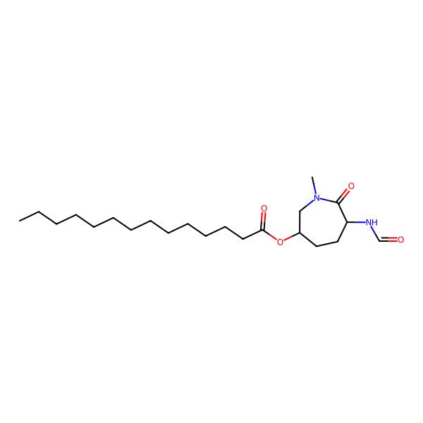 2D Structure of (6-Formamido-1-methyl-7-oxoazepan-3-yl) tetradecanoate