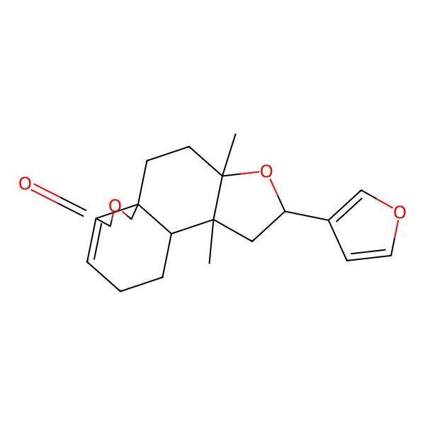 2D Structure of 6-(Furan-3-yl)-4,8-dimethyl-5,15-dioxatetracyclo[7.7.0.01,13.04,8]hexadec-12-en-14-one
