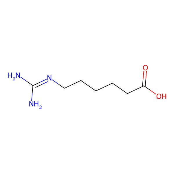 2D Structure of 6-((Aminoiminomethyl)amino)hexanoic acid