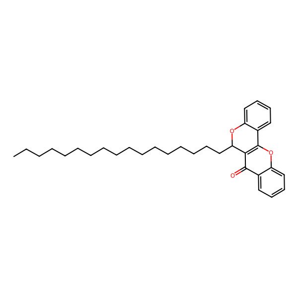 2D Structure of 6-heptadecyl-6H-chromeno[4,3-b]chromen-7-one