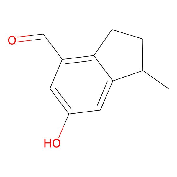 2D Structure of 6-hydroxy-1-methyl-2,3-dihydro-1H-indene-4-carbaldehyde