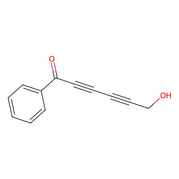 2D Structure of 6-Hydroxy-1-phenylhexa-2,4-diyn-1-one