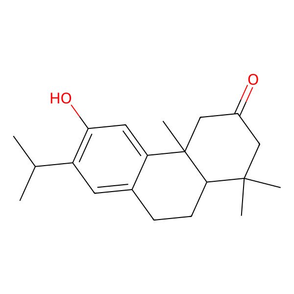 2D Structure of 6-hydroxy-1,1,4a-trimethyl-7-propan-2-yl-4,9,10,10a-tetrahydro-2H-phenanthren-3-one 2D Structure of 6-hydroxy-1,1,4a-trimethyl-7-propan-2-yl-4,9,10,10a-tetrahydro-2H-phenanthren-3-one