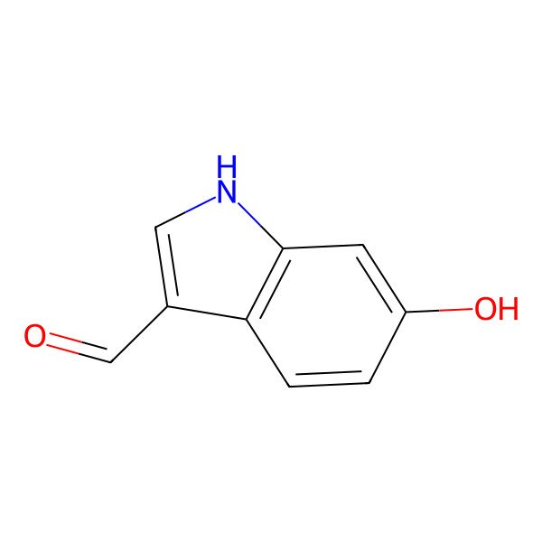 2D Structure of 6-hydroxy-1H-indole-3-carbaldehyde