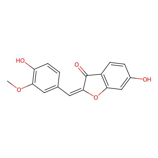 2D Structure of 6-Hydroxy-2-(4'-hydroxy-3'-methoxybenzylidene)benzofuran-3(2h)-one