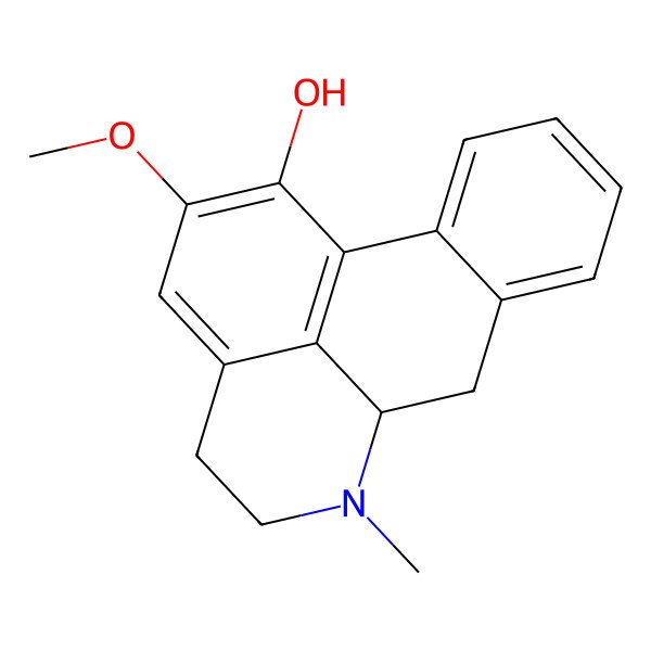 2D Structure of 6-Hydroxy-2-methoxyaporphine