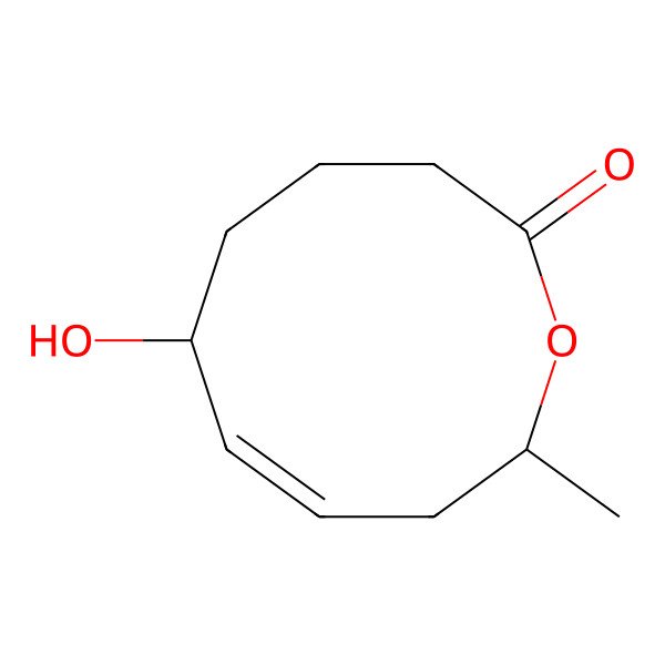 2D Structure of 6-Hydroxy-2-methyl-2,3,6,7,8,9-hexahydrooxecin-10-one