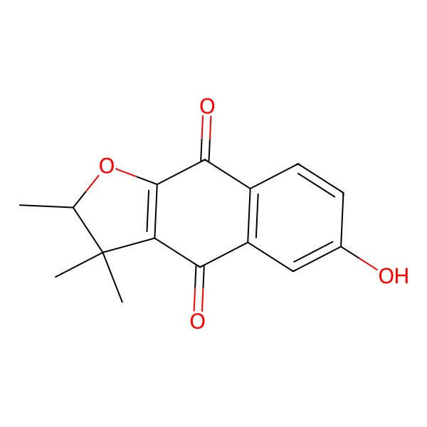 2D Structure of 6-hydroxy-2,3,3-trimethyl-2H-benzo[f][1]benzofuran-4,9-dione