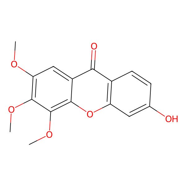 2D Structure of 6-Hydroxy-2,3,4-trimethoxyxanthone 2D Structure of 6-Hydroxy-2,3,4-trimethoxyxanthone