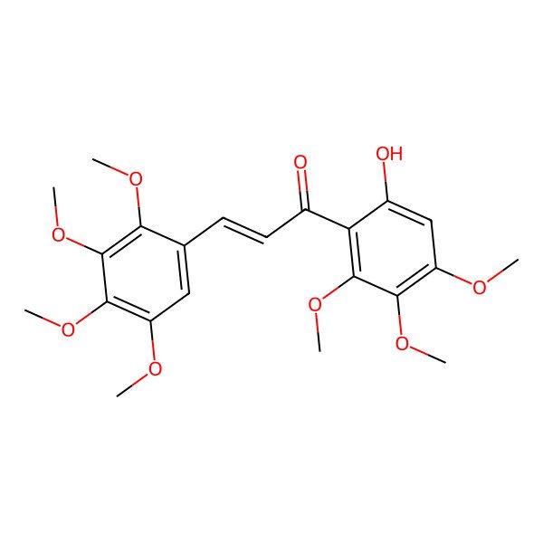 2D Structure of 6'-Hydroxy-2,3,4,5,2',3',4'-heptamethoxychalcone