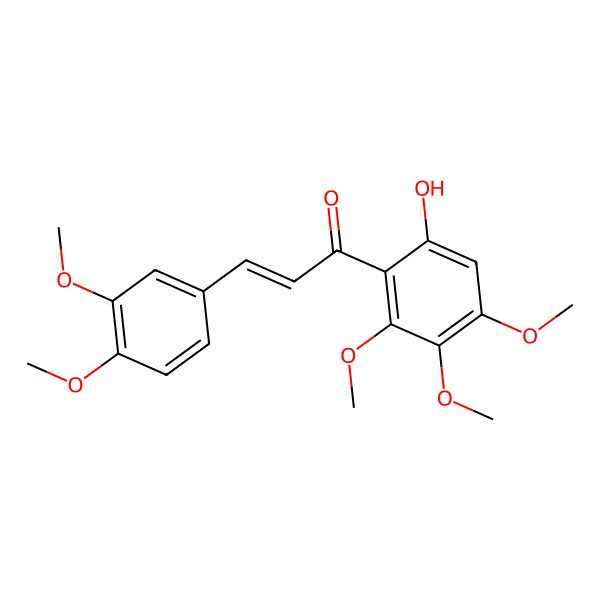 2D Structure of 6'-Hydroxy-3,4,2',3',4'-pentamethoxychalcone 2D Structure of 6'-Hydroxy-3,4,2',3',4'-pentamethoxychalcone