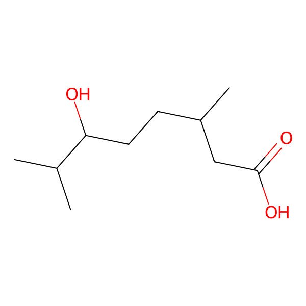 2D Structure of 6-Hydroxy-3,7-dimethyloctanoic acid