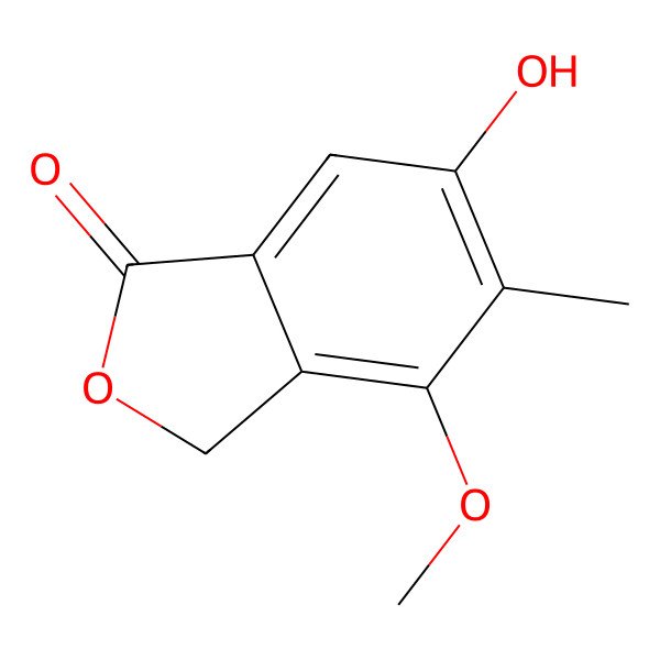 2D Structure of 6-Hydroxy-4-methoxy-5-methyl-3H-2-benzofuran-1-one