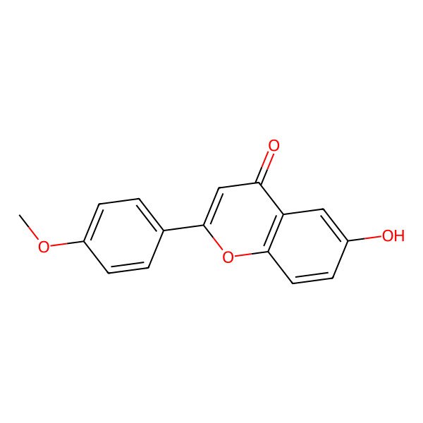 2D Structure of 6-Hydroxy-4'-methoxyflavone