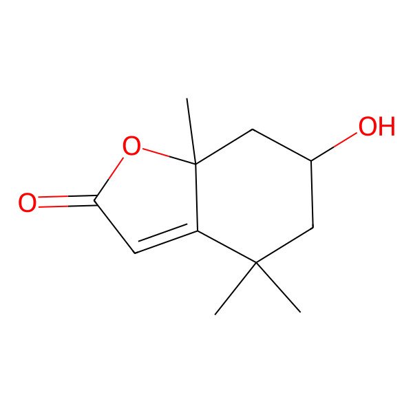 2D Structure of 6-Hydroxy-4,4,7a-trimethyl-5,6,7,7a-tetrahydrobenzofuran-2(4H)-one
