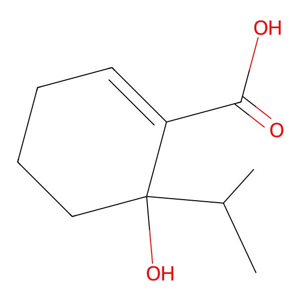 2D Structure of 6-Hydroxy-6-isopropylcyclohex-1-enecarboxylic acid